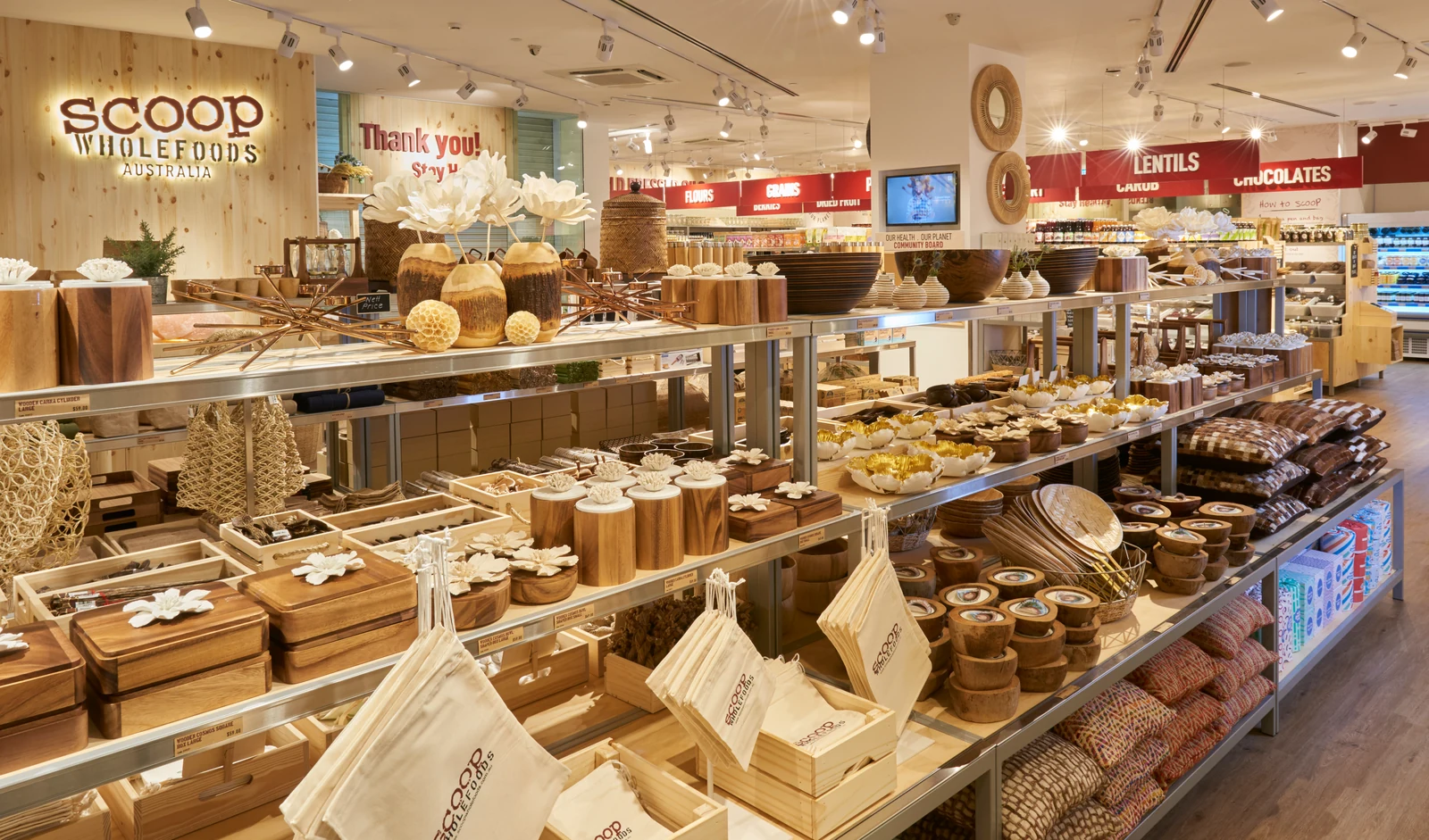 Scoop Wholefoods Singapore store with reusable homewares and bulk foods